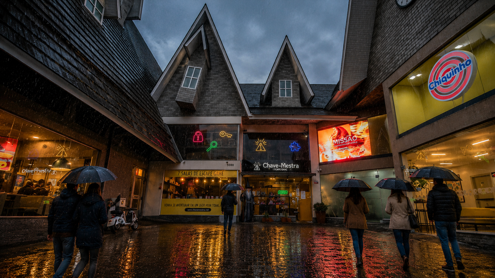 escape game em dia de chuva